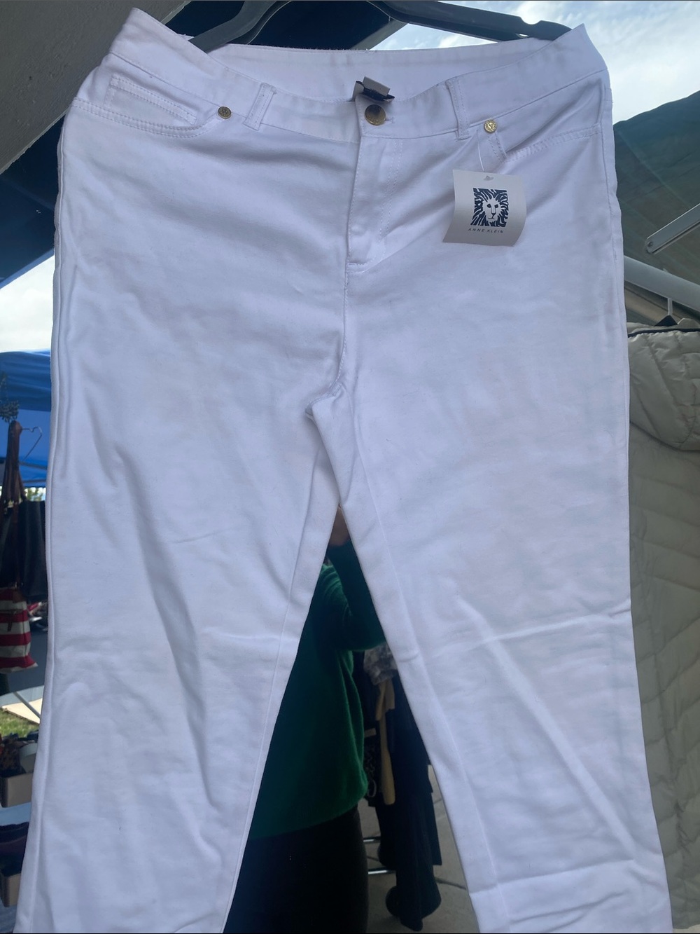 Anne Klein White Kids Stretch Jeans